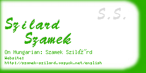 szilard szamek business card